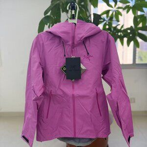 Arc'teryx Magenta GORE-TEX Hooded Hardshell Jacket, Size S
